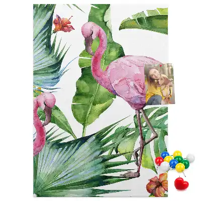 Wild Flamingo Nature Cork Note Board
