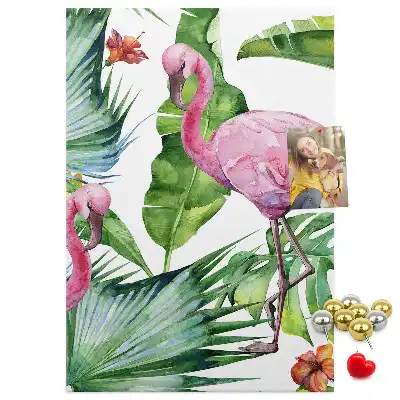 Wild Flamingo Nature Cork Note Board