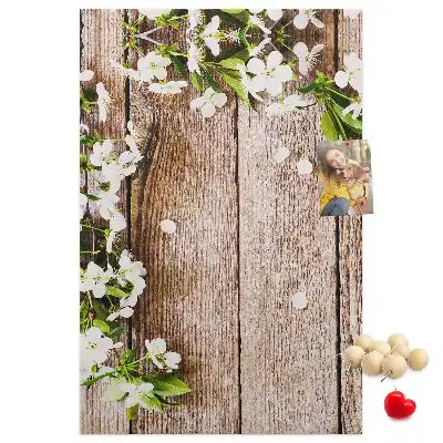 Daisy patterned wall cork memo board