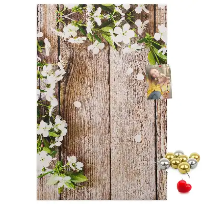 Daisy patterned wall cork memo board