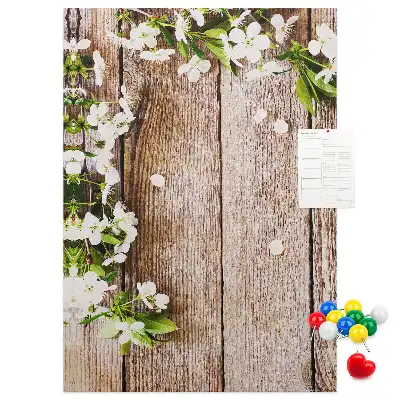 Daisy patterned wall cork memo board