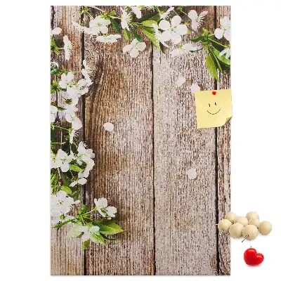 Daisy patterned wall cork memo board