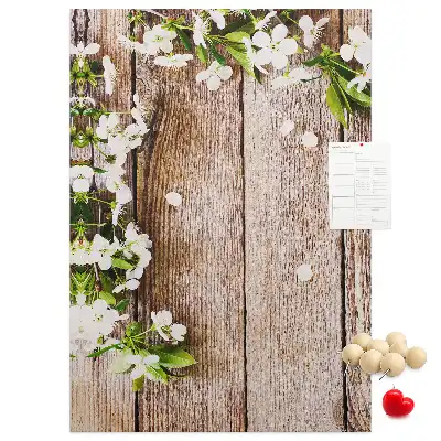 Daisy patterned wall cork memo board