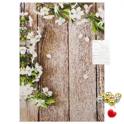 Daisy patterned wall cork memo board