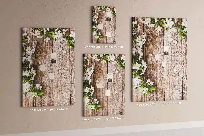 Daisy patterned wall cork memo board
