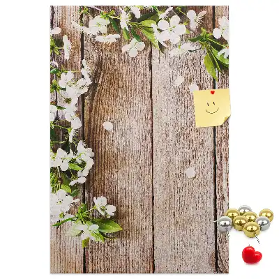 Daisy patterned wall cork memo board