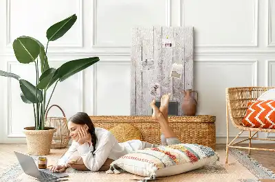 Wooden cork pin board