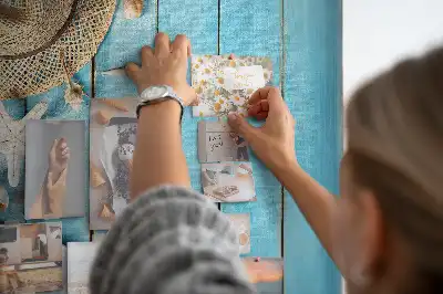 Cork note board with summer hat and flip-flops design