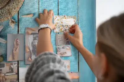 Cork note board with summer hat and flip-flops design