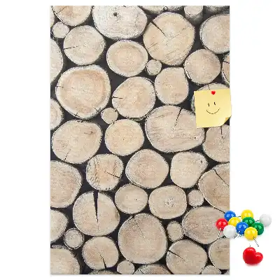 Cork pin board Wooden stumps