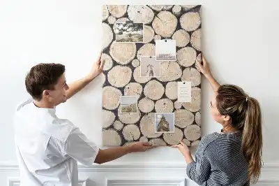 Cork pin board Wooden stumps