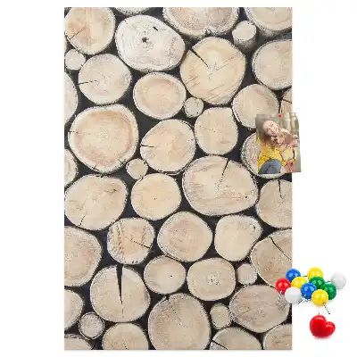 Cork pin board Wooden stumps