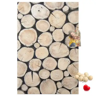 Cork pin board Wooden stumps
