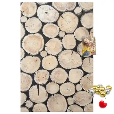 Cork pin board Wooden stumps