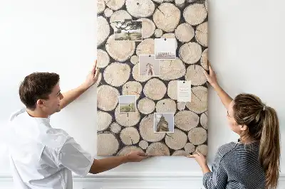 Cork pin board Wooden stumps