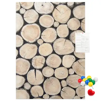 Cork pin board Wooden stumps