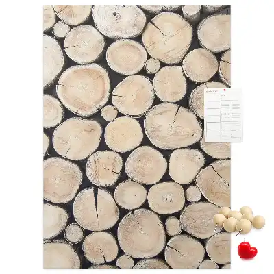 Cork pin board Wooden stumps