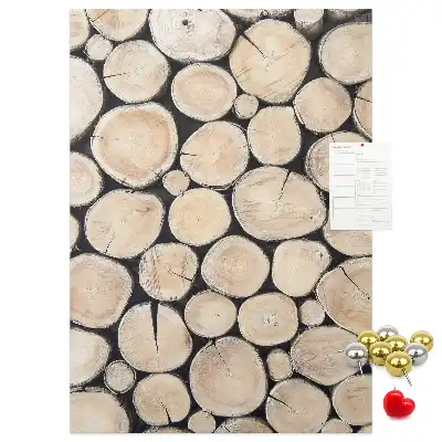 Cork pin board Wooden stumps