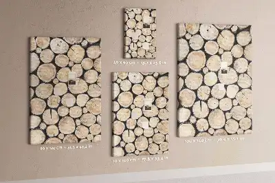 Cork pin board Wooden stumps