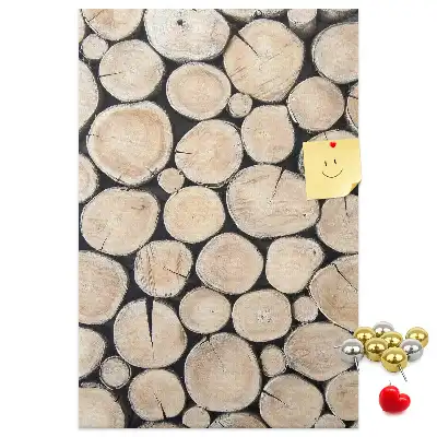 Cork pin board Wooden stumps