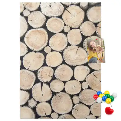 Cork pin board Wooden stumps