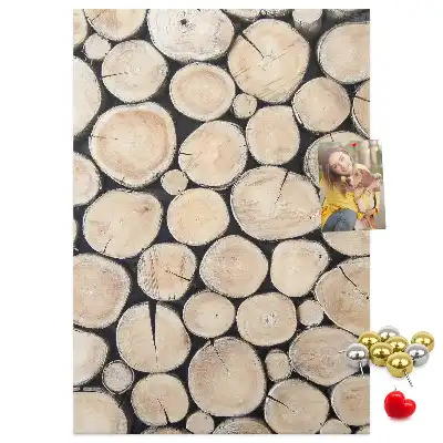 Cork pin board Wooden stumps