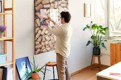 Wine cork note board