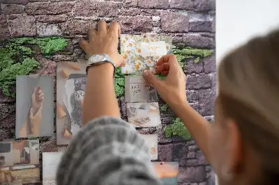 Cork memo board World map on the wall