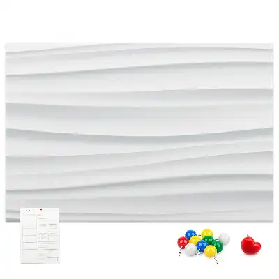 Printed Wave Texture Cork Board