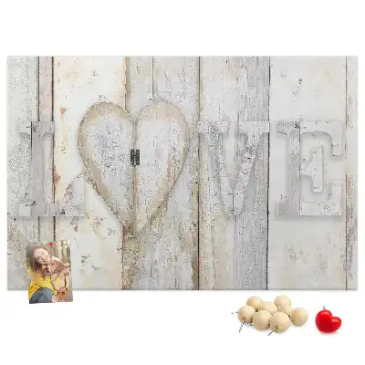Printed Love Lettering Cork Memo Board