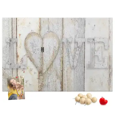 Printed Love Lettering Cork Memo Board