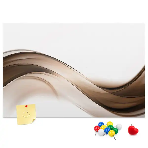 Line abstraction cork memo board