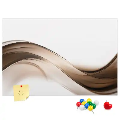 Line abstraction cork memo board