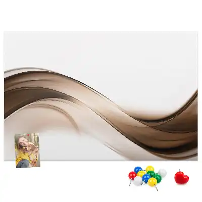 Line abstraction cork memo board