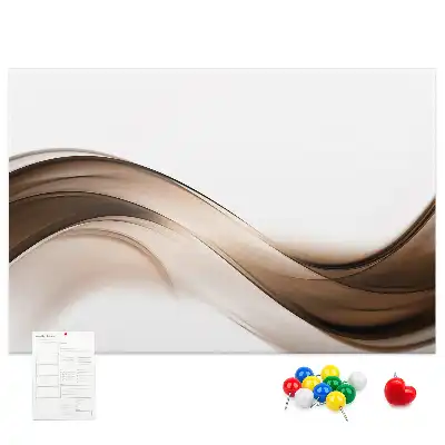 Line abstraction cork memo board