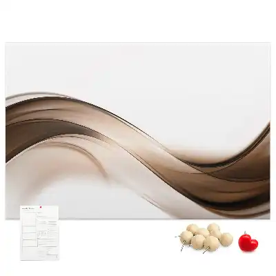 Line abstraction cork memo board