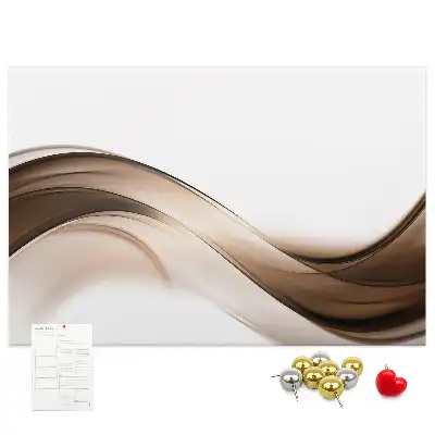 Line abstraction cork memo board