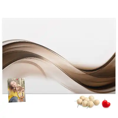 Line abstraction cork memo board