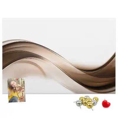 Line abstraction cork memo board