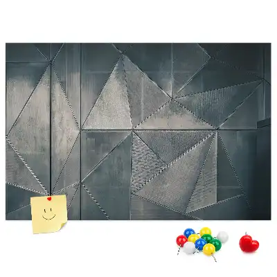 Printed Cork Memo Board Metal abstraction