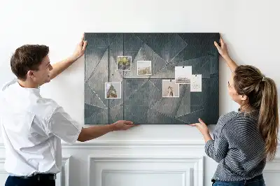 Printed Cork Memo Board Metal abstraction