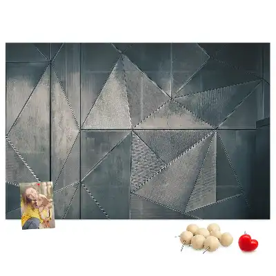 Metal Abstraction Printed Cork Memo Board