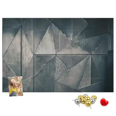 Printed Cork Memo Board Metal abstraction