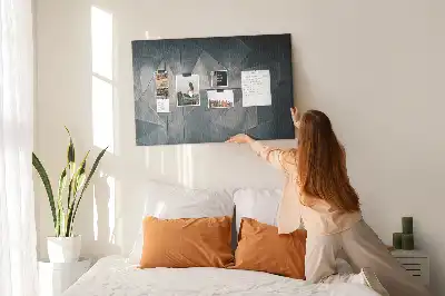 Printed Cork Memo Board Metal abstraction