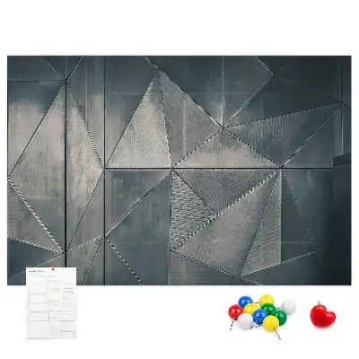 Metal Abstraction Printed Cork Memo Board