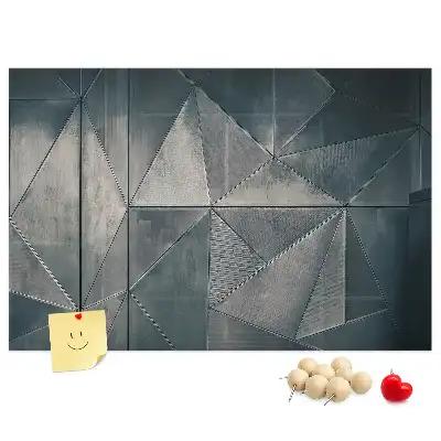 Printed Cork Memo Board Metal abstraction