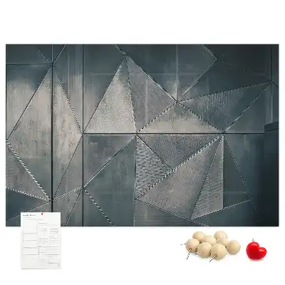 Printed Cork Memo Board Metal abstraction