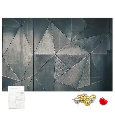 Printed Cork Memo Board Metal abstraction