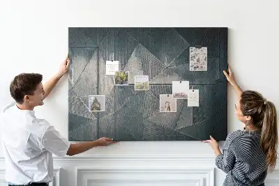 Metal Abstraction Printed Cork Memo Board
