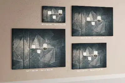 Printed Cork Memo Board Metal abstraction
